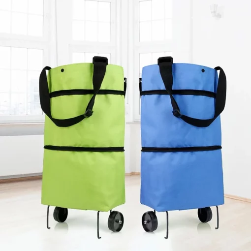 Foldable trolley shopping bag
