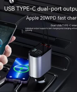 ChargeSpiral™ 4-in-1 Car Charger