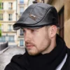 High Quality Trendy Leather Beret