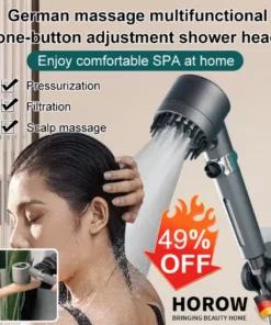 German massage multifunctional one-button adjustment shower head