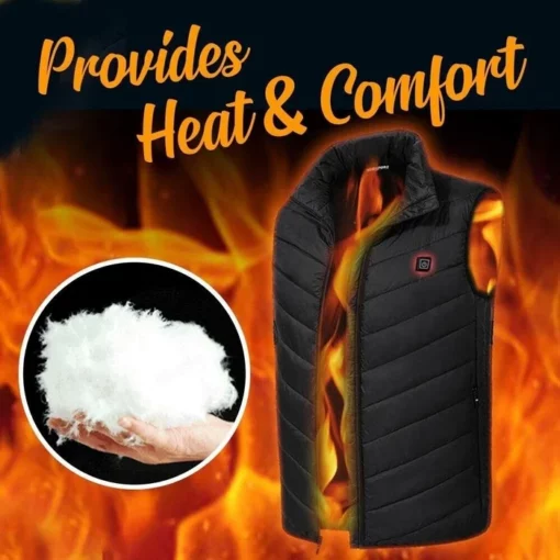 Electrically heated down vest