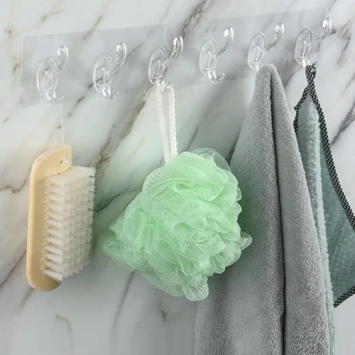 Multifunctional transparent 6 hooks