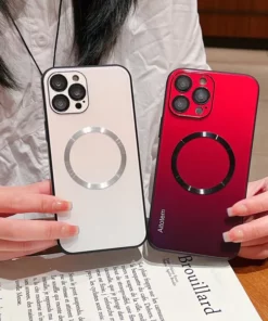 Gradient Magnetic Glass Protective Case For iPhone