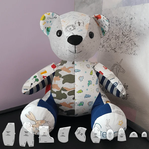 Memory Bear Template Ruler Set(10 PCS)  With Instructions