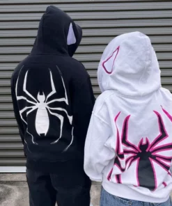 Spider Punk zipped hoodie