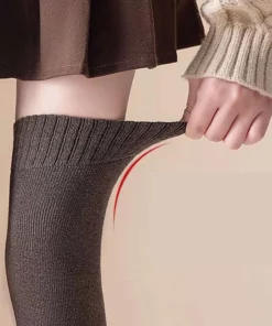 Non-Slip Silicone Over-The-Knee Fleece Stockings