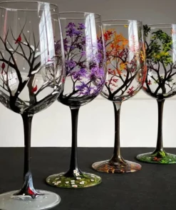 Four Seasons Tree Wine Glasses