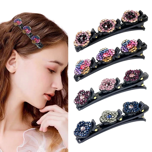 2023 New Sparkling Crystal Stone Braided Hair Clips - Image 10