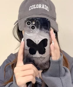 New Shockproof Wave Edge Butterfly Phone Case
