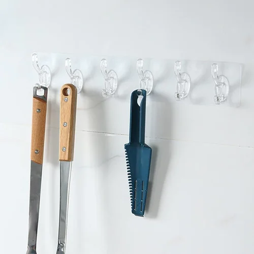 Multifunctional transparent 6 hooks