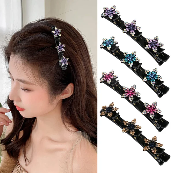 2023 New Sparkling Crystal Stone Braided Hair Clips - Image 9