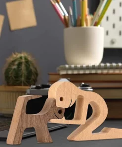 Alternative view of Wooden Dog Ornaments