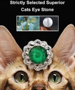 Cat Eye Stone Full Diamond Necklace
