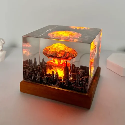Nuclear Explosion Bomb Mushroom Cloud Lamp