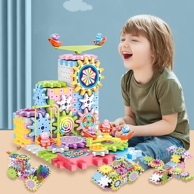 Electric Gear Building Block Toy