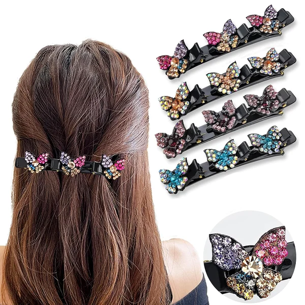 2023 New Sparkling Crystal Stone Braided Hair Clips - Image 7