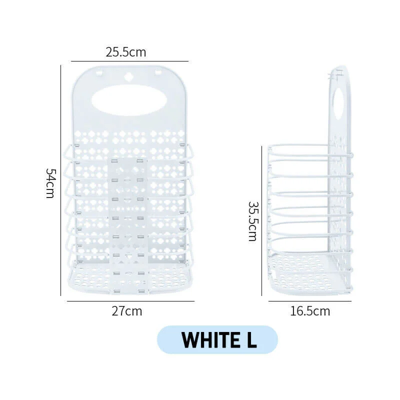 Wall-mounted foldable laundry basket