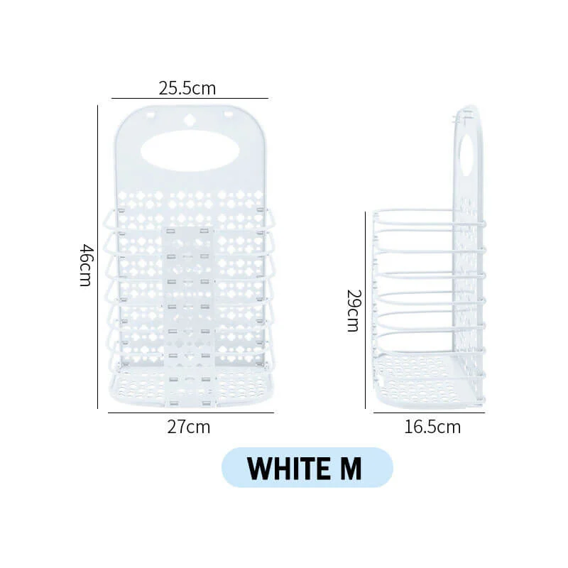 Wall-mounted foldable laundry basket