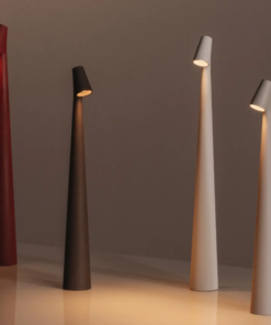 Elegant Slim Conical Stem Table Lamp - Portable & Dimmable LED Sculpting Light