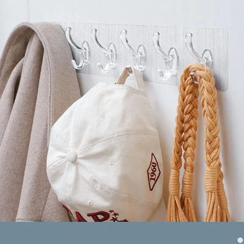 Multifunctional transparent 6 hooks