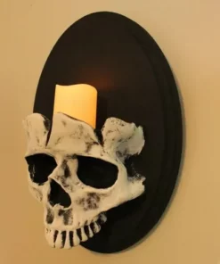 Halloween Skull Head Candle Holder
