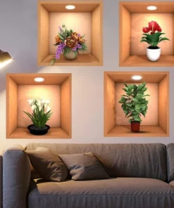 Alternative view of 3D Wall Decor Stickers (Set of 4): Luxury Meets Affordability