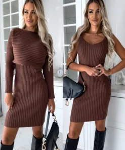 Alternative view of Knit Pullover Sweater and Cami Dress Set