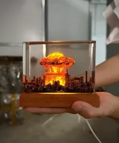 Alternative view of Nuclear Explosion Bomb Mushroom Cloud Lamp