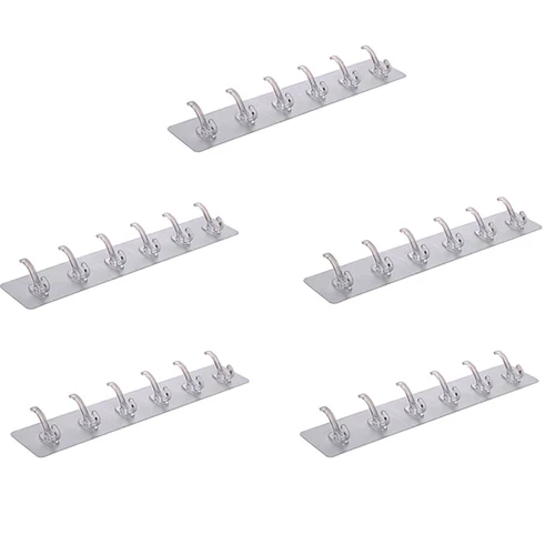 Multifunctional transparent 6 hooks