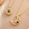 Pendants Sun and Moon I love you in 100 languages 2pcs