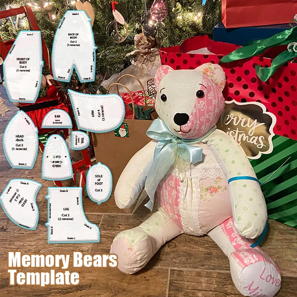 Memory Bear Template Ruler Set(10 PCS)  With Instructions