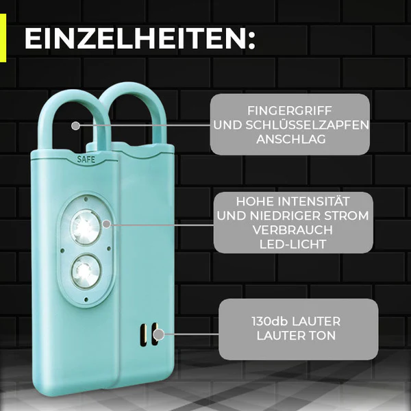 Fivfivgo 130dB Lauter Selbstverteidigungs-Alarm-Schlsselanhnger mit LED-Stroboskoplicht