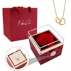 Eternal Rose Box - W/ Engraved Necklace & Simulated Rose.