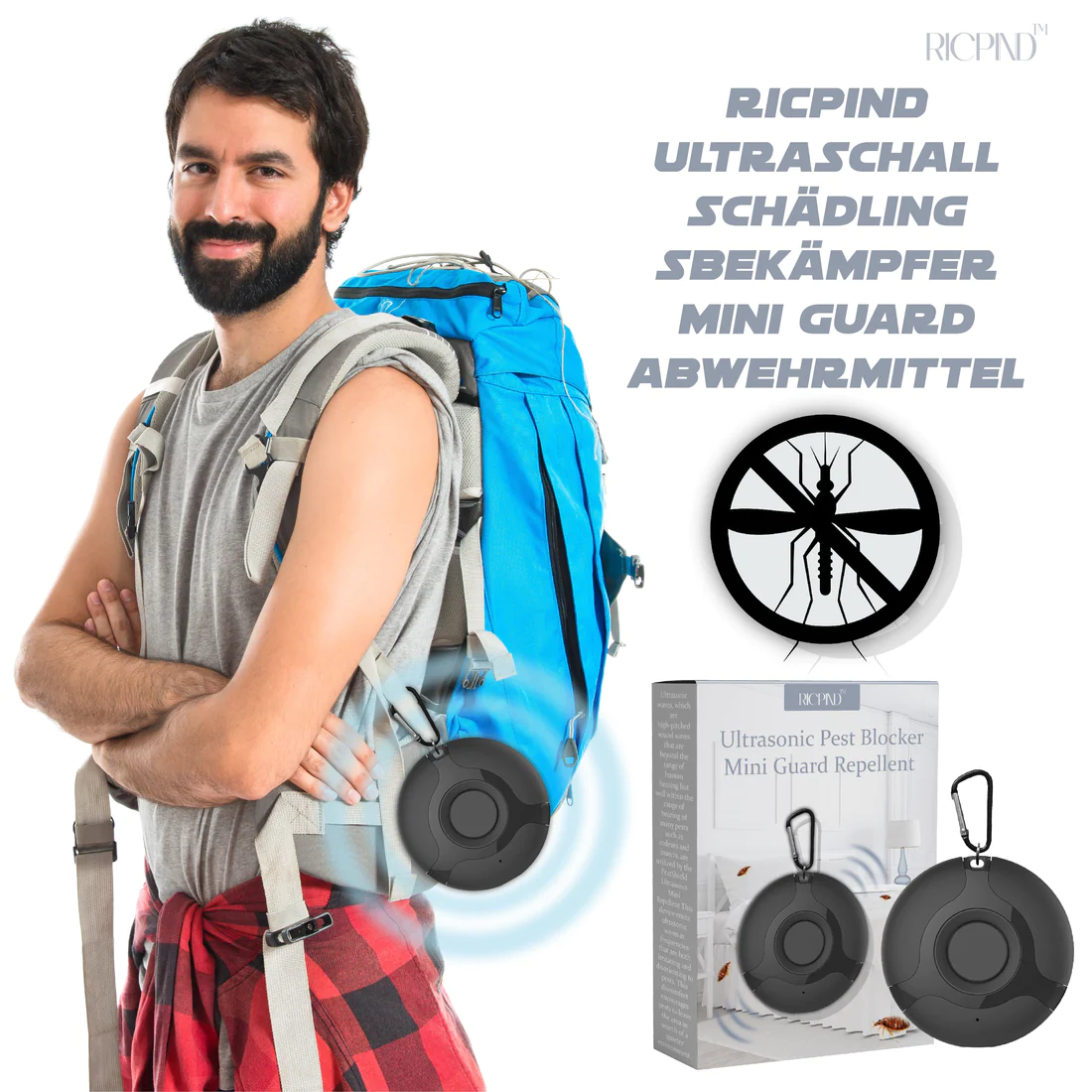 RICPIND Ultraschall Schädling sbekämpfer Mini Guard Abwehrmittel