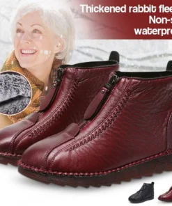 Womens Soft Leather Winter Warm Boots