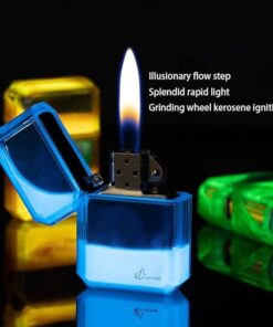Cool Fluorescent Color Quicksand Windproof Lighter