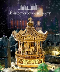Amusement Park Series DIY Music Box 3D Wooden Puzzle