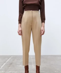 Tailored Pleat High Waist Pants
