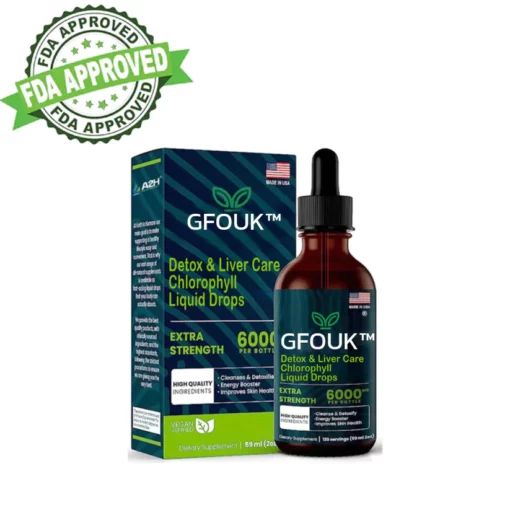 GFOUK™ Desintoxikazioa eta gibelaren zainketa Klorofila tanta likidoak - 6. irudia