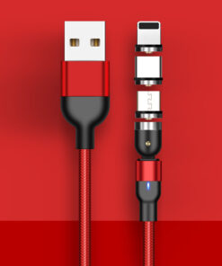 540° Fast Charging Three-In-One Rotating Magnetic Data Cable