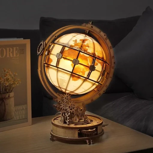 Luminous 3D Magnifying Globe Wooden Puzzle