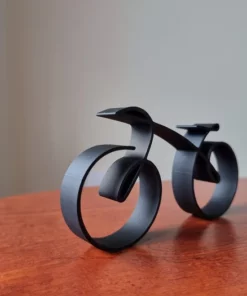 Minimalistic Bicycle Sculpture Wire Framed Style