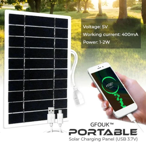 GFOUK™ prijenosna solarna ploča za punjenje (USB 3.7V) - Slika 4