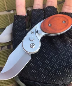Wood Handle Outdoor Mini Folding Knife