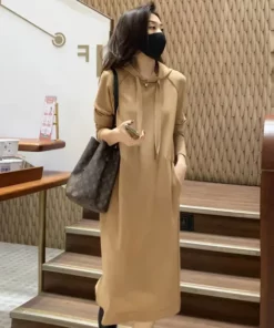 Hoodie loose slimming dress