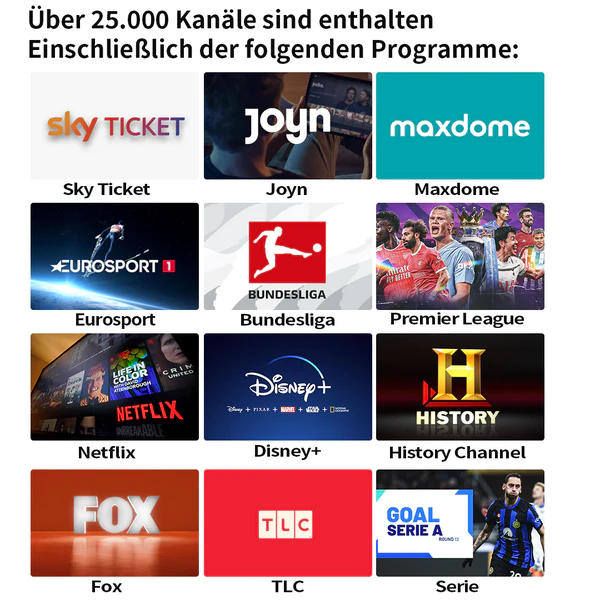 LEFUN TV-Streaming-Ger  kostenloser Zugang zu allen Kanlen