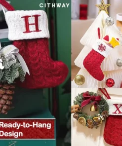 Alternative view of Cithway™ Alphabet Knit Christmas Stocking