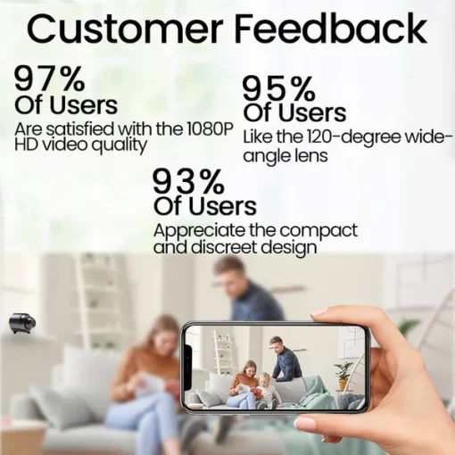 Ceoerty PocketView HD 1080P Compact Wi-Fi Camera