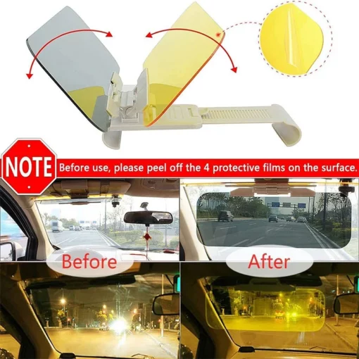 GFOUK Car Sun Visor Anti-Glare Mirror