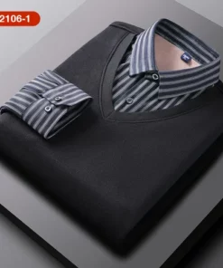 Fake Two Pieces Knitted Pullover